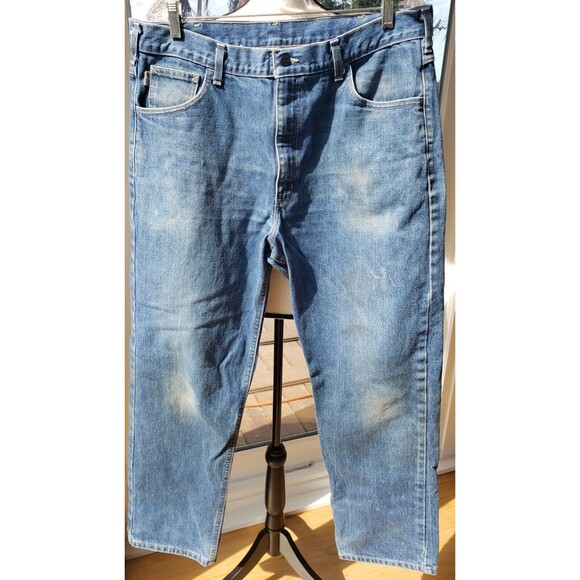 Carhartt Other - Carhartt FR Jeans Mens 38x32 (Fits 38x30) Blue Denim Flame Resistant Relaxed Fit